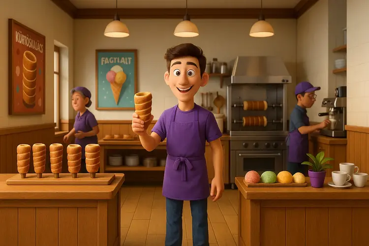 Kürtőskalács pultos